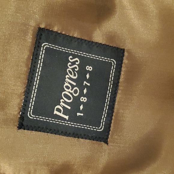 NWOT Progress 1878 wool and cashmere brown suit jacket. Size 40S. Turkey. - Picture 4 of 12
